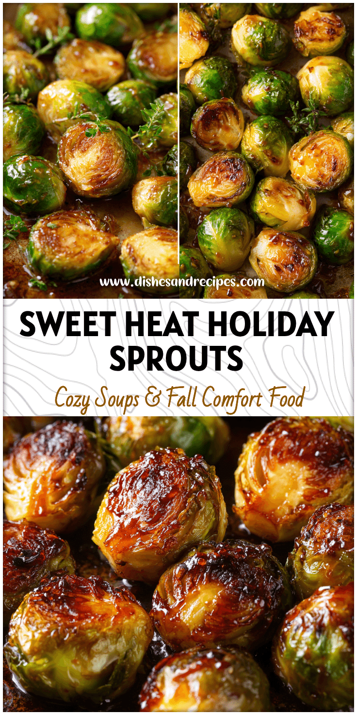 Golden baked honey Brussels sprouts on a pan, a Gourmet Brussel Sprouts dish perfect for holiday sides.